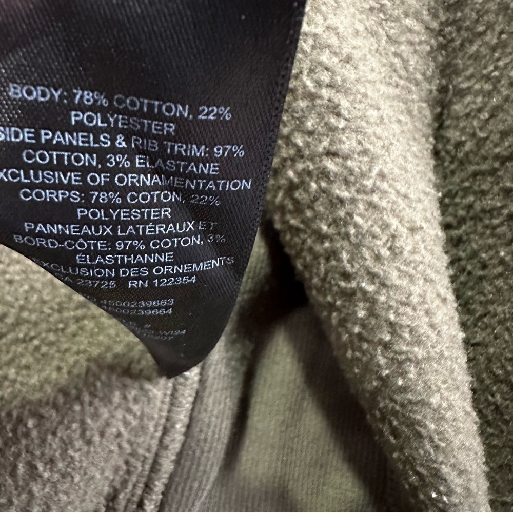 ARITZIA BOYFRIEND FIT SWEATFLEECE COZY FLEECE HOODIE OLIVE GREEN SIZE SMALL - Picture 15 of 16